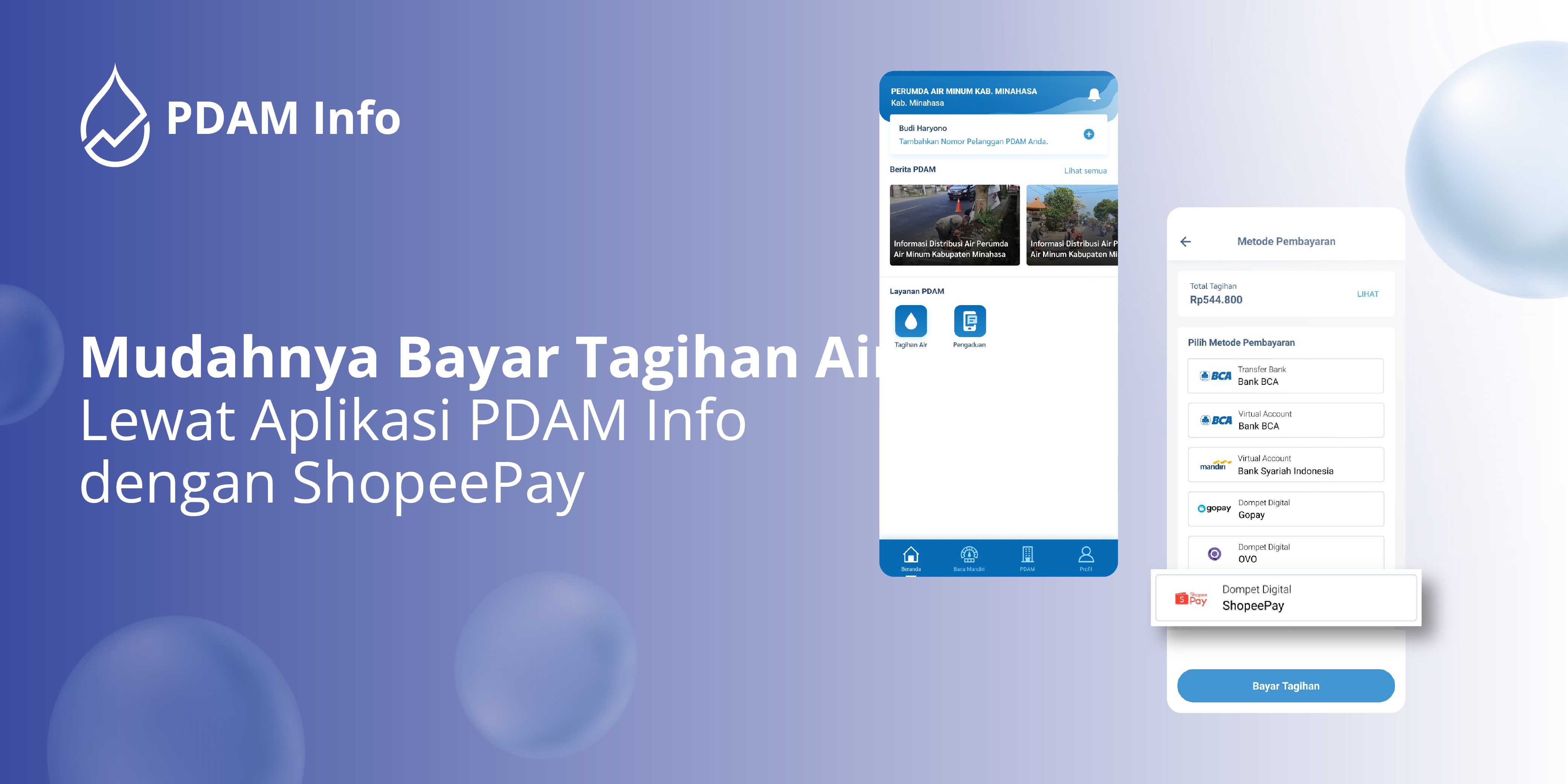 Mudahnya Bayar Tagihan Air Lewat Aplikasi PDAM Info dengan ShopeePay